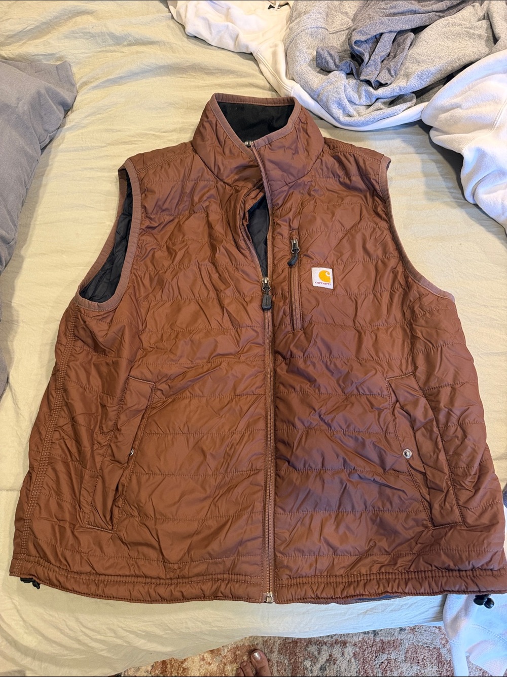 Carhartt Men’s Brown Quilted Insulated Vest